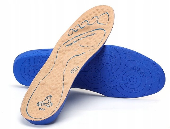 Wkładki zdrowotne do MASAŻU STÓP REFLEKSOLOGIA podeszwy profilowane R46 - obrazek 2