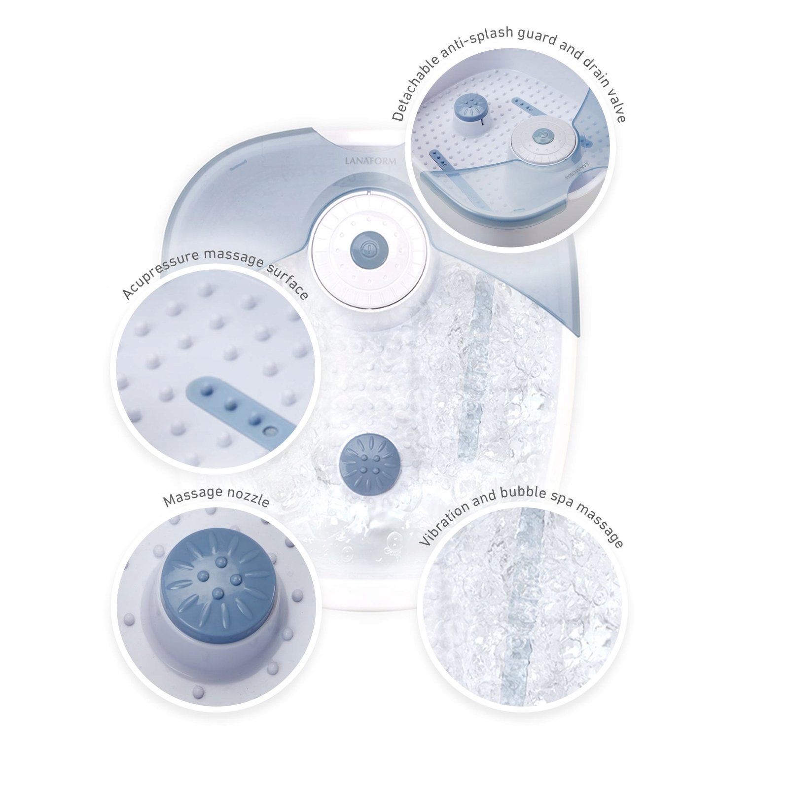 Masażer Wodny Foot Spa pielęgnacja stóp wielofunkcyjny biały 60 W - obrazek 4