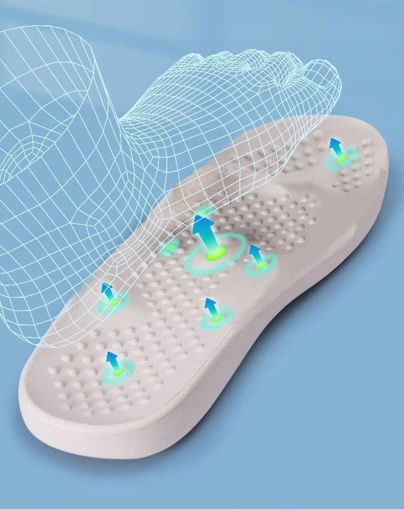 Klapki męskie MASUJĄCE zdrowotne REFLEKSOLOGIA antypoślizgowe GRANAT 44-45 - obrazek 11