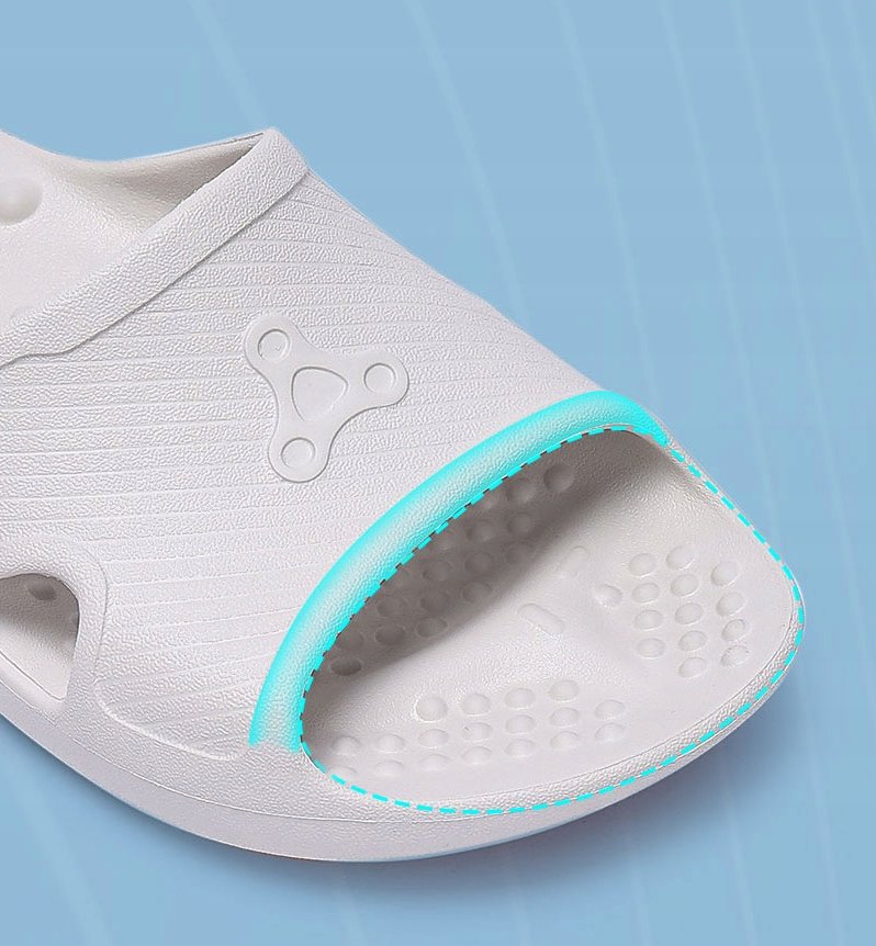 Klapki męskie MASUJĄCE zdrowotne REFLEKSOLOGIA antypoślizgowe GRANAT 44-45 - obrazek 14