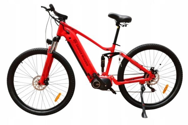 Rower Elektryczny Damski Męski ZAWSZE MLODZIE 250W 10.4Ah Koła 29" Czerwony - obrazek 2