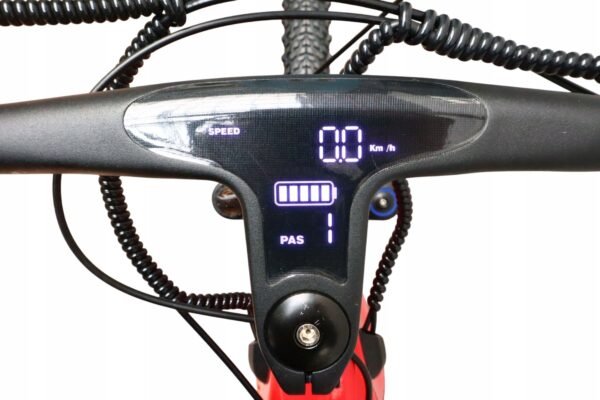 Rower Elektryczny Damski Męski ZAWSZE MLODZIE 250W 10.4Ah Koła 29" Czerwony - obrazek 4