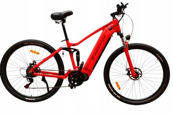 Rower Elektryczny Damski Męski ZAWSZE MLODZIE 250W 10.4Ah Koła 29" Czerwony