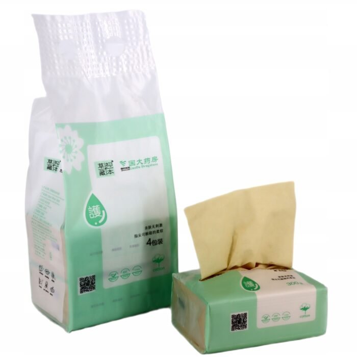 Chusteczki higieniczne bezzapachowe beżowe 3 warstwowe 8 opakowań x 300 SZT